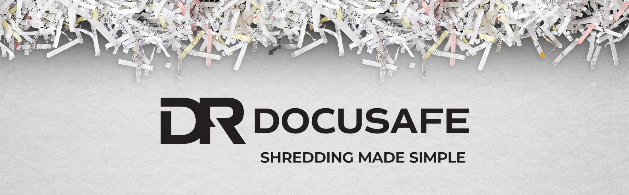 Shredded paper with Docusafe Logo