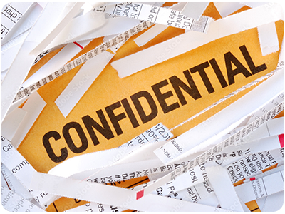 Confidential Materials Are Secure And Destroyed Completely